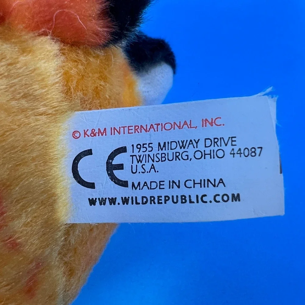 Wild Republic Baltimore Oriole Small Black‎ Orange Tweets Sound Bird Plush Toy